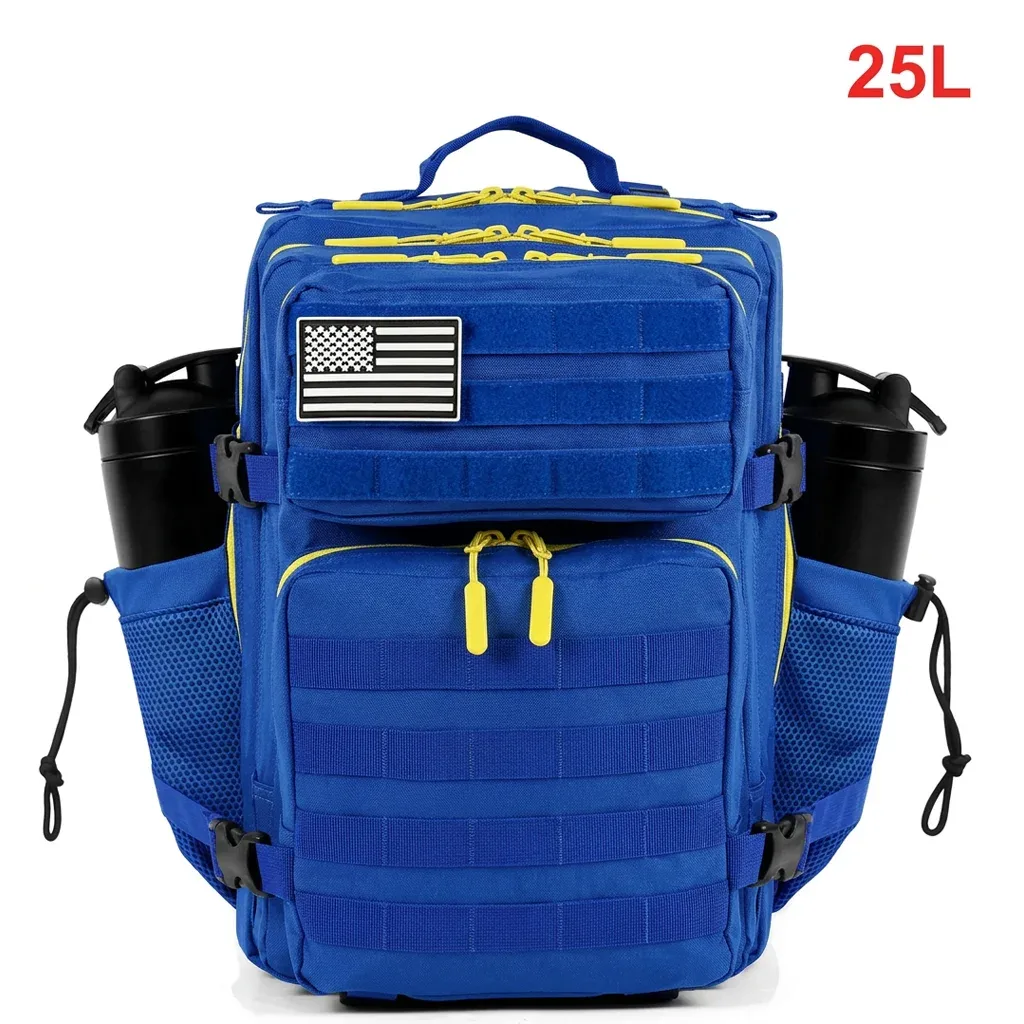 sac à dos tactique 25l pour femmes voyage en plein air randonnée bug out sac week-end exercice athlétisme sac à dos de gymnastique avec double porte-gobelet