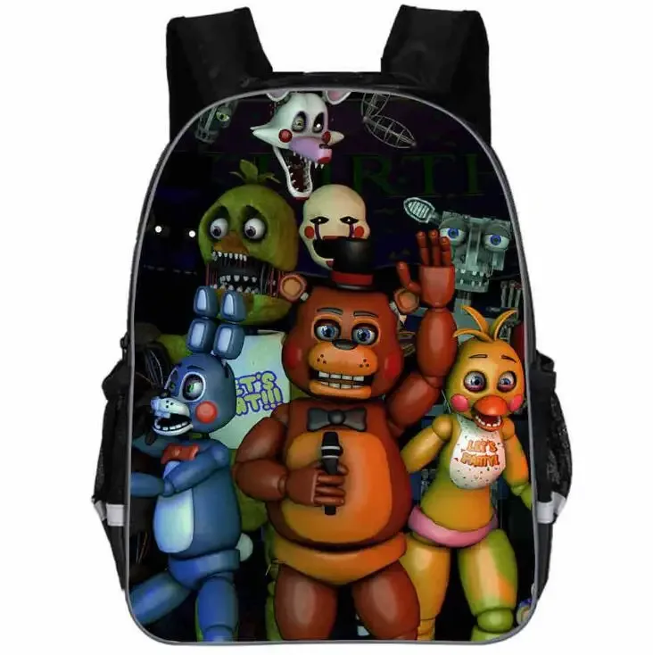 fnaf impression sac à dos anima anime freddy femmes hommes causul garçons filles sacs d'école hip hop mâle ordinateur portable mochila kpop sac à dos