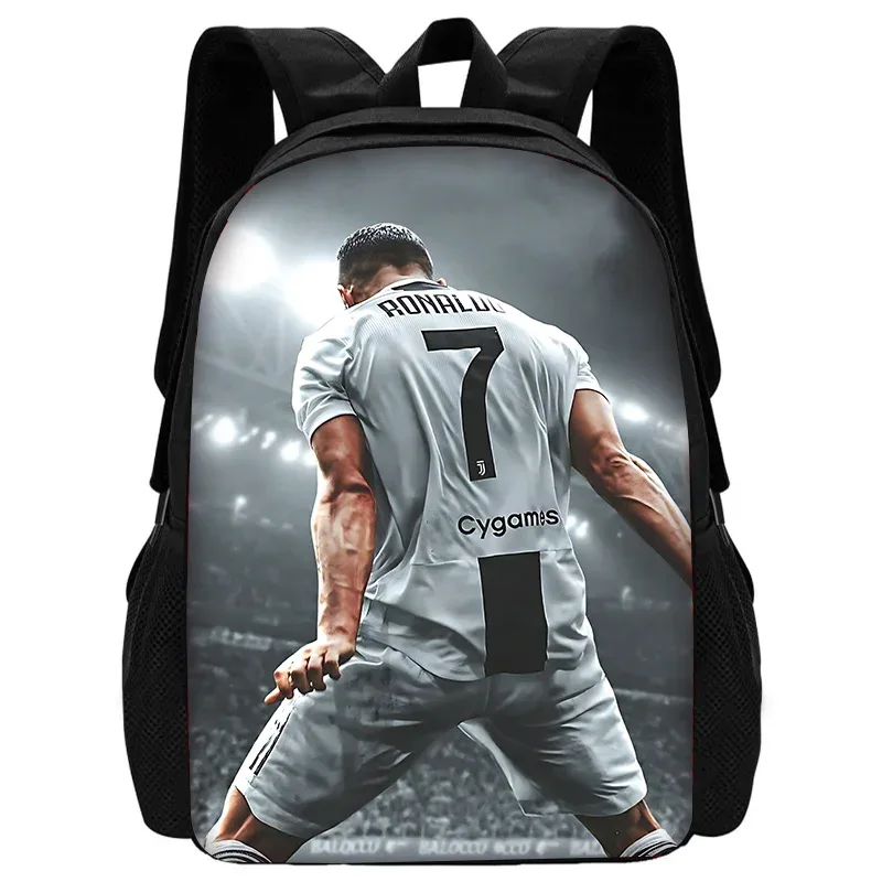 sac à dos de football r-ronaldos cr7 pour enfants, avec sacs à déjeuner, sacs à crayons, sacs d'école pour garçons et filles, meilleur cadeau