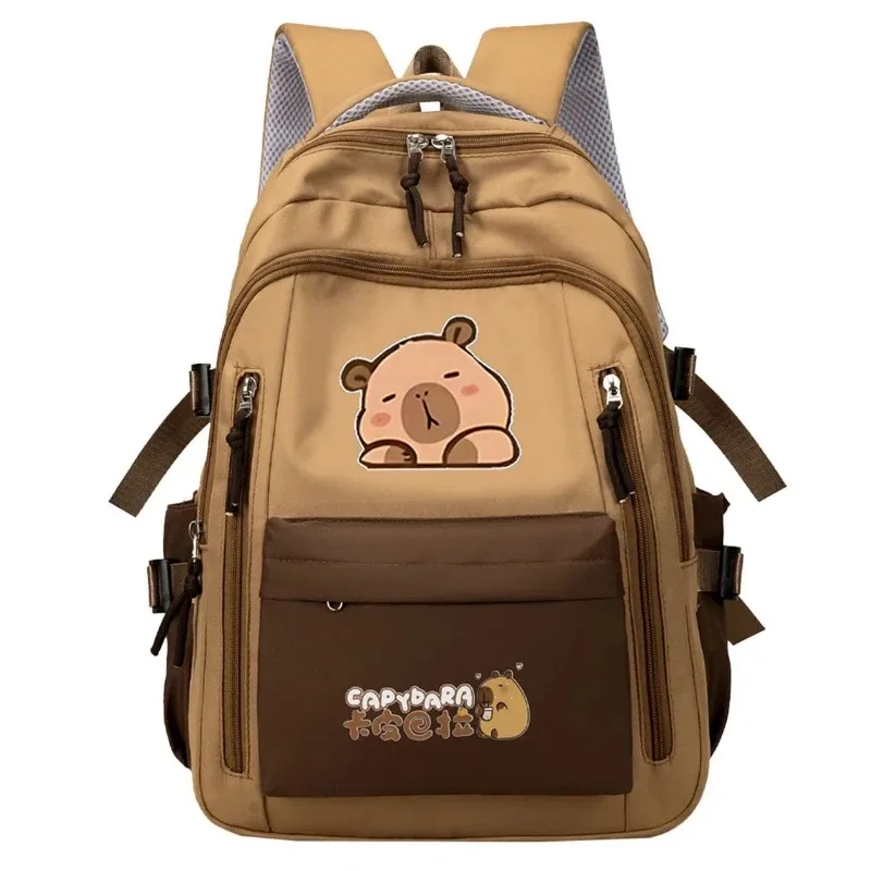 kawaii capybara école sac à dos 3 pièces filles sacs d'école ensemble sacs à dos décontractés enfants livre sac enfants cartable voyage sac à dos