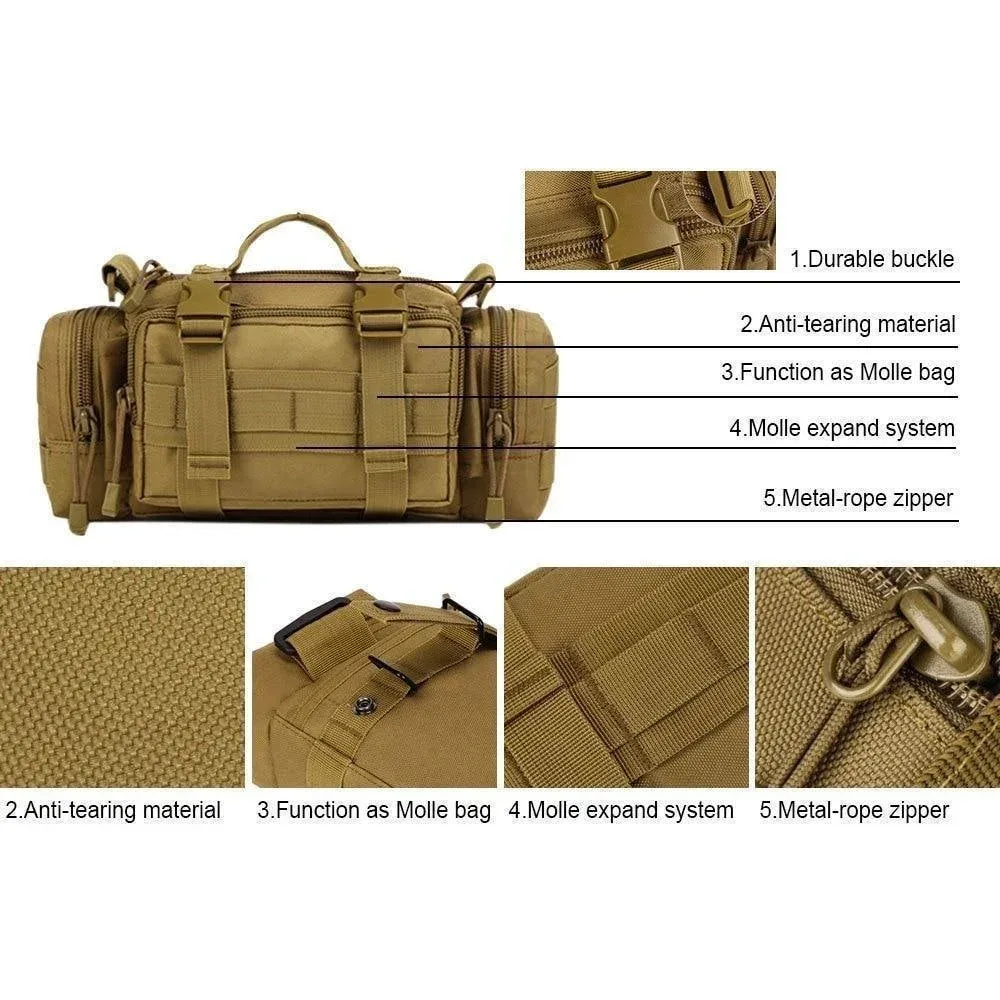 sac banane imperméable pour homme, sac à bandoulière croisé pour la randonnée, l'escalade, la pêche et le camping