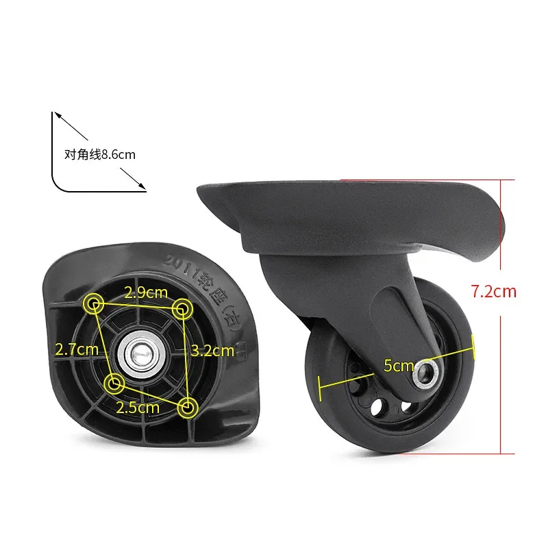 roues de rechange universelles flexibles lojel 1370 pour valises crown
