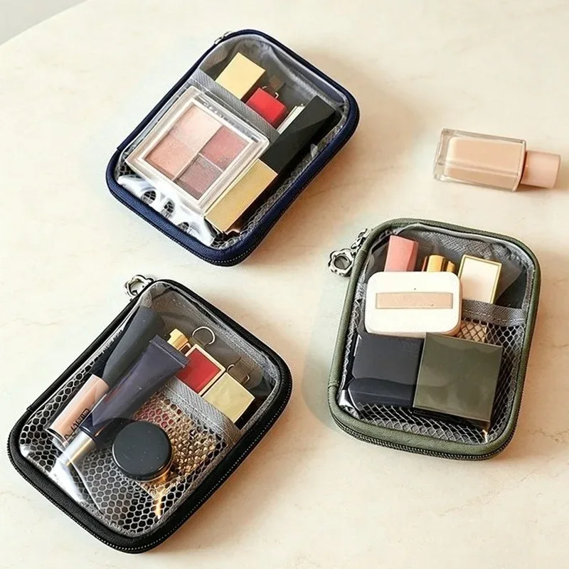 trousse de maquillage portable, trousse à cosmétiques, format cube, organisateur de voyage pour articles de toilette, trousse de maquillage compacte, sac de rangement pour produits de beauté, idéal pour la salle de sport et la salle de bain.