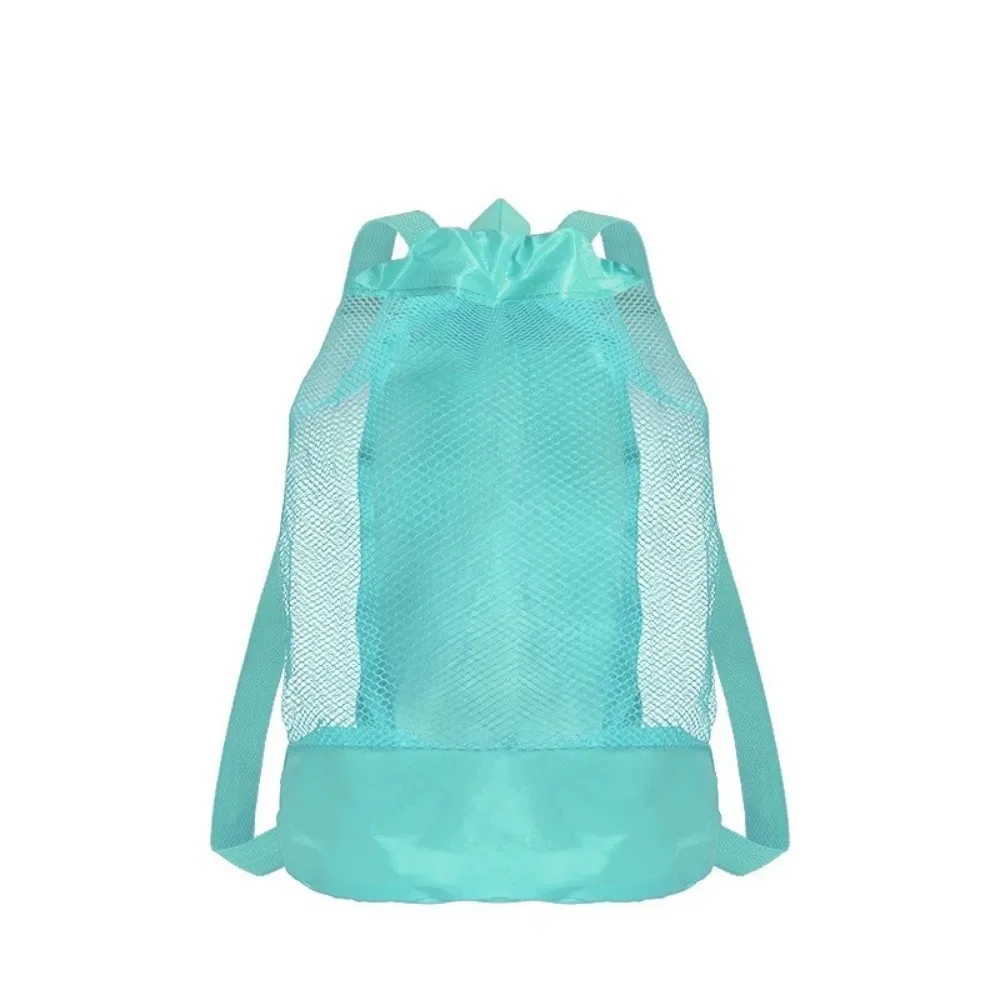 sac à dos de plage résistant au sable, fermeture à cordon, sac de plage en maille extra-large, bretelles réglables, sac de collecte de coque, sac de voyage