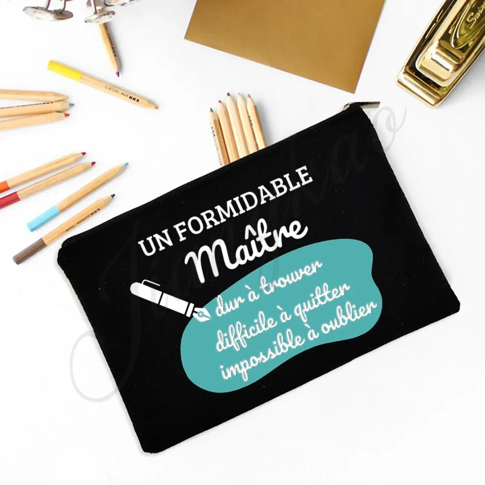 un merveilleux professeur difficile à trouver difficile à laisser impossible pour oublier un sac à crayons imprimé trousse de toilette de maquillage cadeau pour les enseignants