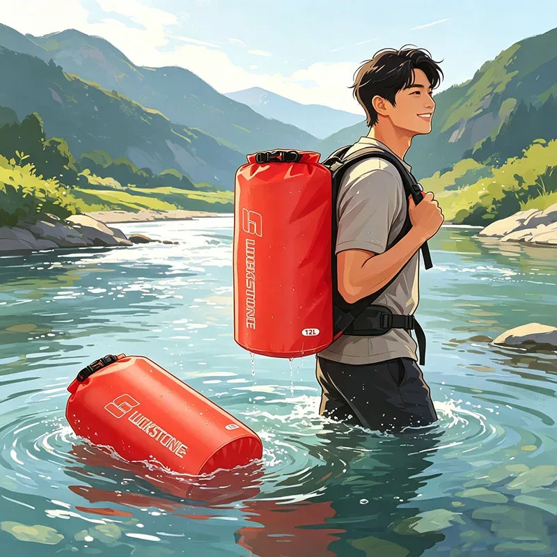 sac étanche ultraléger pour activités nautiques, séparation eau-terre, sac de rangement pour équipement de natation, bateau, kayak, canoë 3l-15l-75l