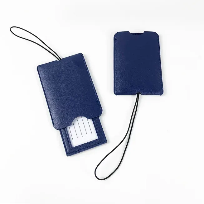 étiquettes à bagages en cuir pu pour hommes et femmes, étiquettes de sac de valise, porte-adresse d'identification de nom de bagage, étiquette de bagage, accessoires de voyage