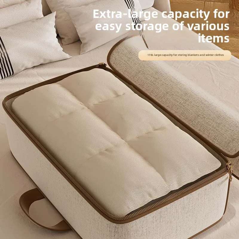 sac de rangement pour couette en coton imperméable et résistant à l'humidité, grande capacité, pour déménagement, vêtements et couvertures