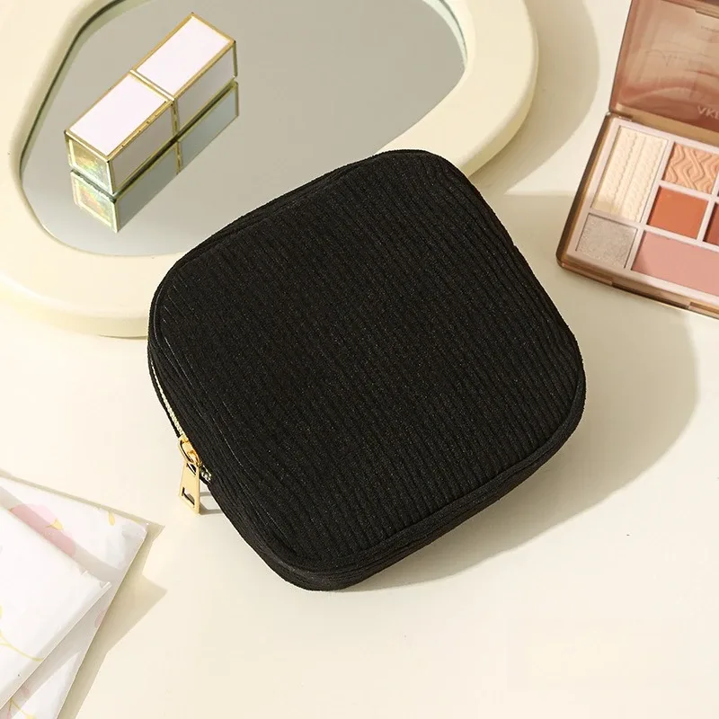mini pochette de rangement cosmétique tendance pour maquillage, rouge à lèvres, serviettes hygiéniques – petites trousses de voyage pour femmes