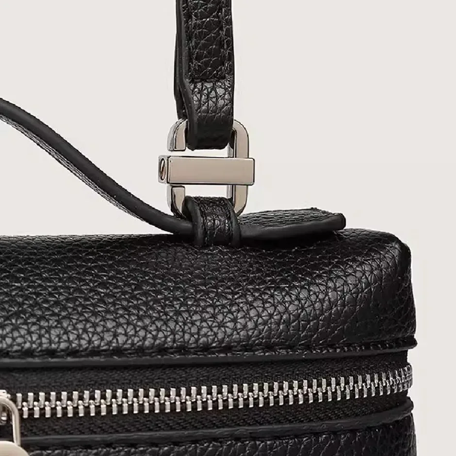 sac à bandoulière en cuir grainé de litchi, style premium et de niche, sac pour femme simple et tendance, sac à main mini exquis, sacs bandoulière.