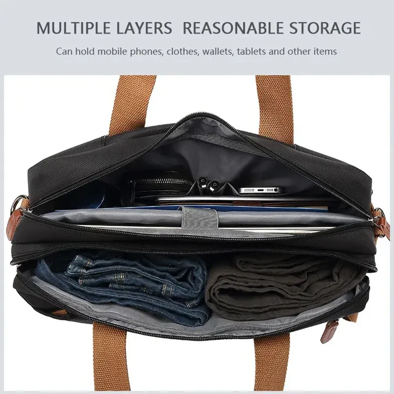 sac à dos personnalisé pour hommes, logo en nylon imperméable à trois usages, sac pour ordinateur portable 15.6/17.3 pouces