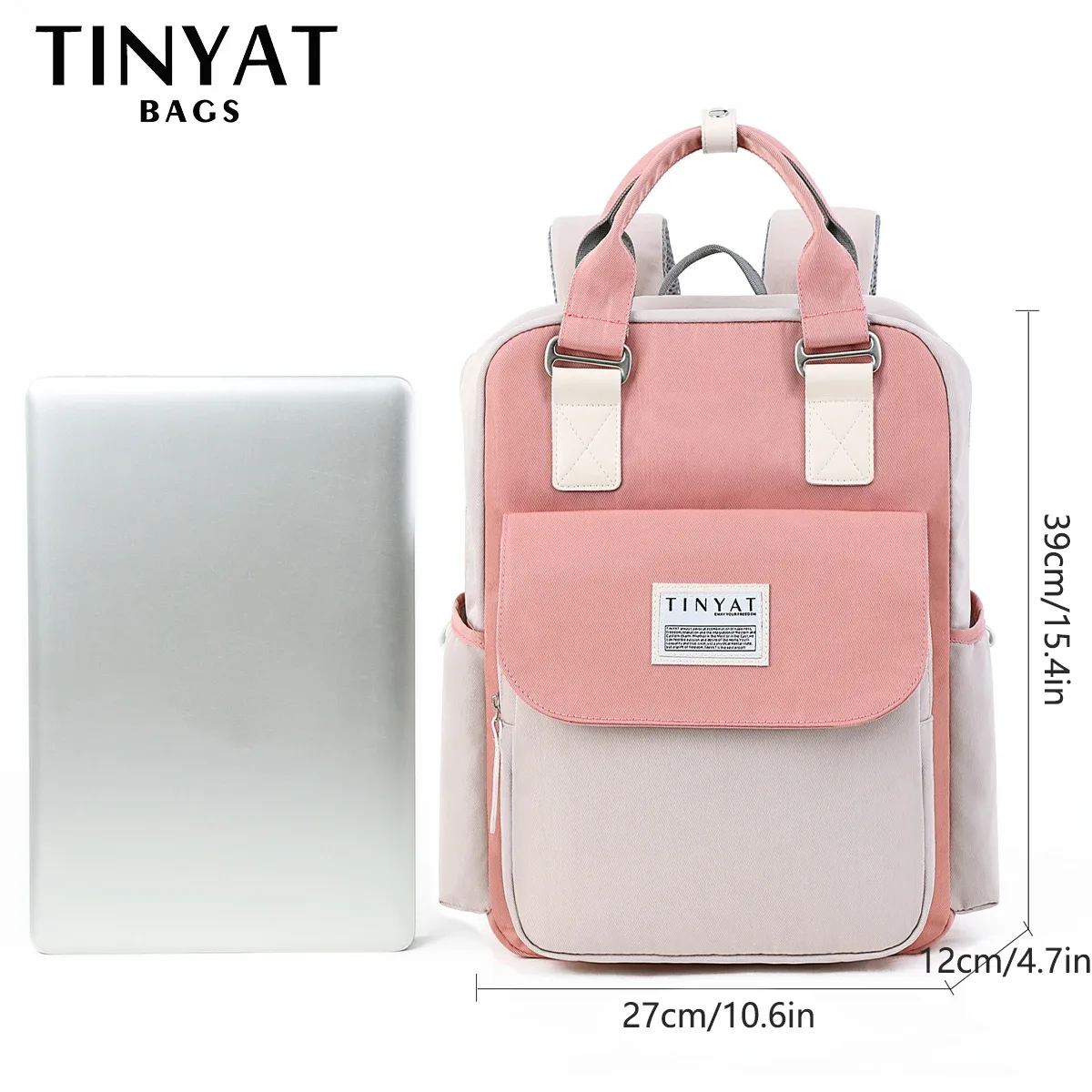 tinyat sac à dos antivol pour ordinateur portable pour femme sac à dos d'université étanche sac à dos de voyage d'affaires de 14 pouces avec fermeture éclair verrouillable