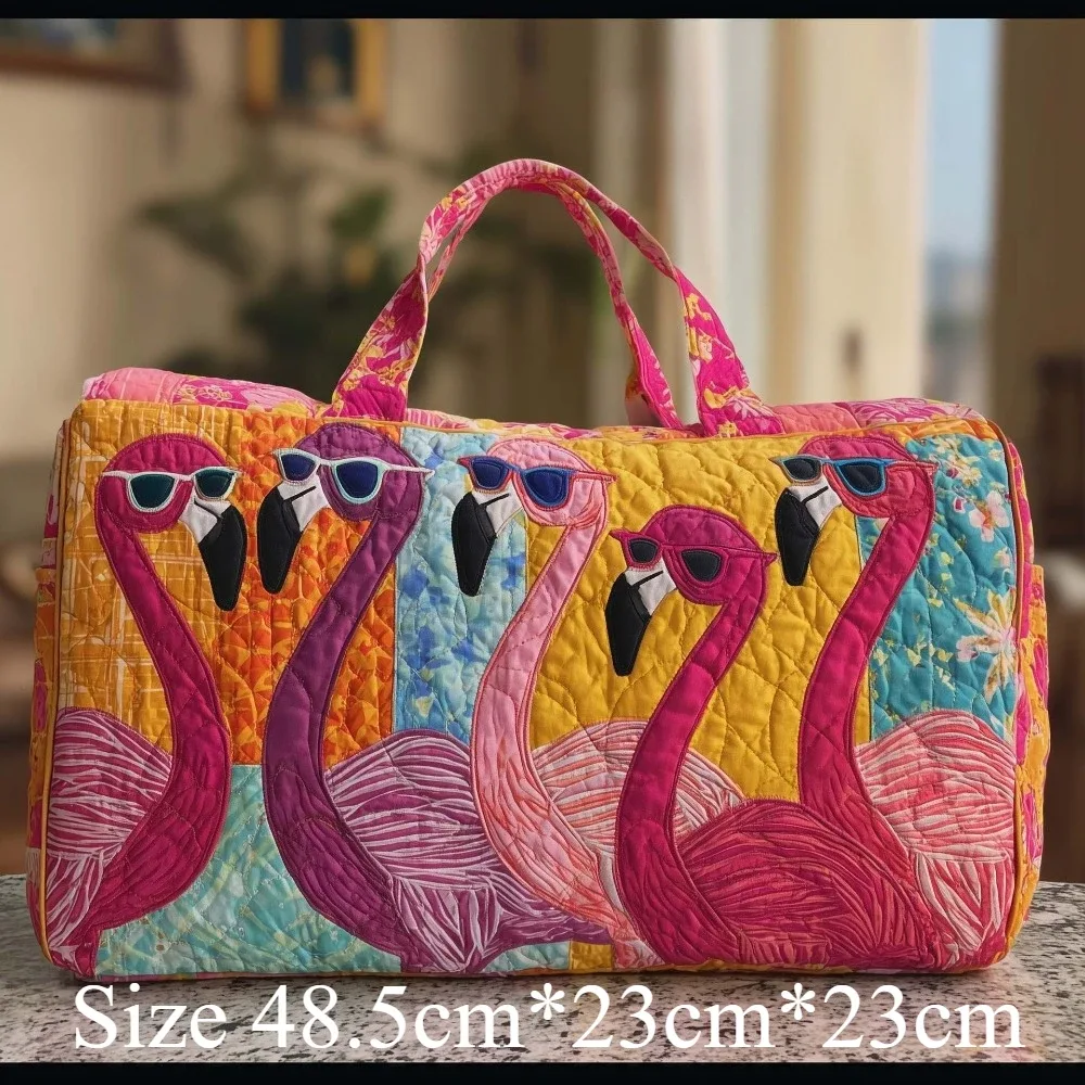sac de voyage matelassé 3d imprimé animal ours flamant rose paon lama lion art bohème pour hommes femmes week-end plage voyage sacs
