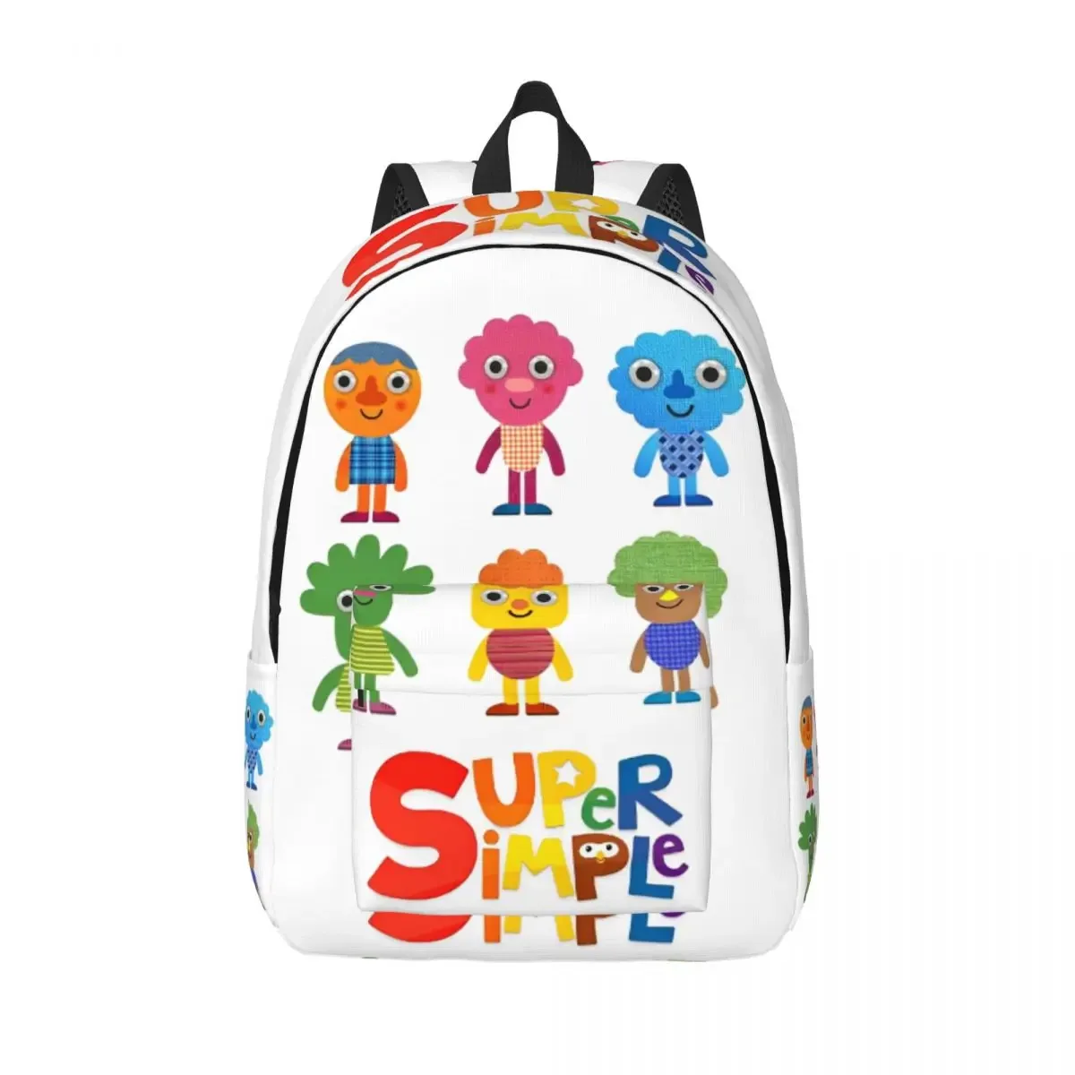 nrellux & pals-sac à dos en toile avec poche pour homme et femme, micro sac à dos super simple et cool, sacs de voyage pour pépinière, sac à dos pour chansons, sac à dos universitaire
