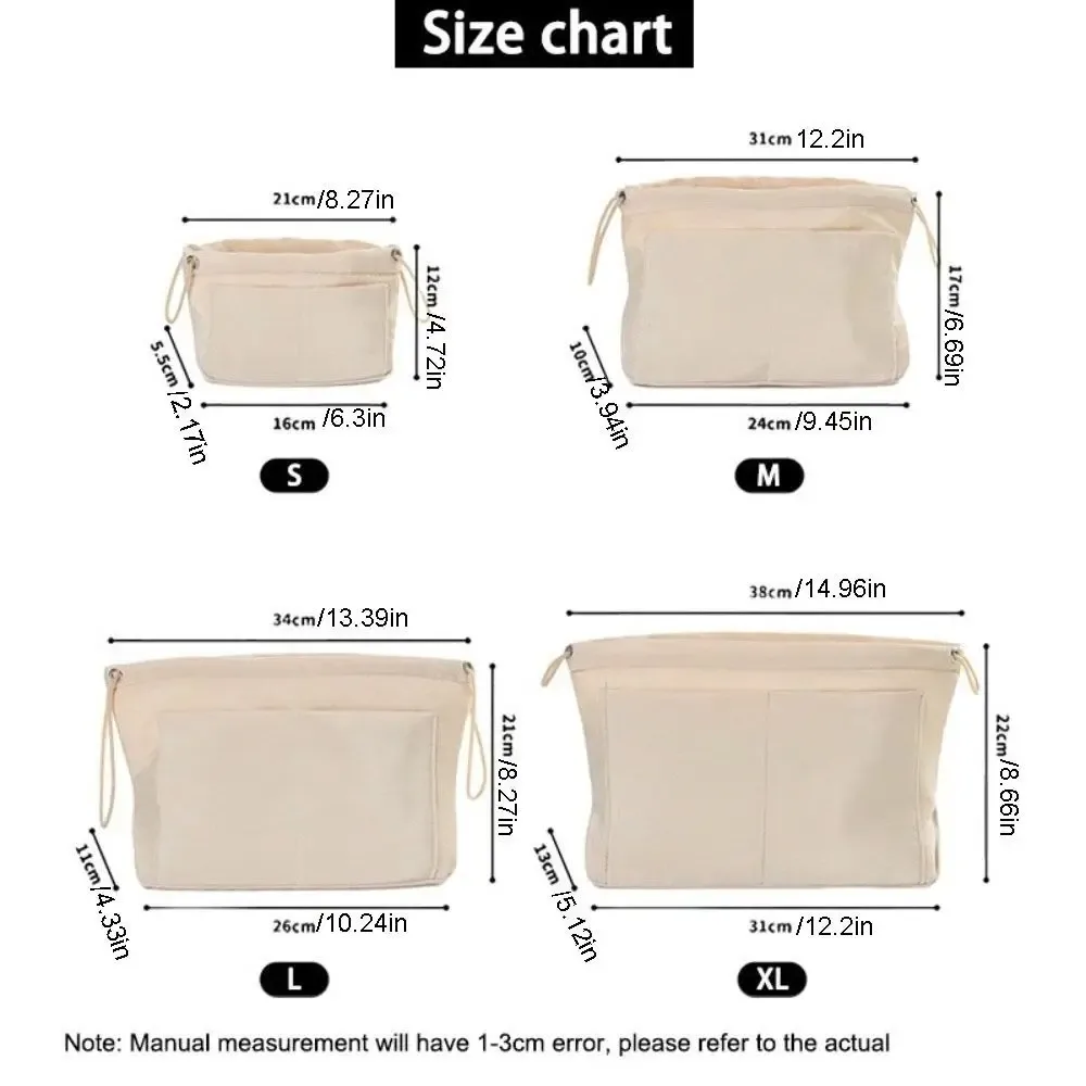 sac à cosmétiques multi-poches, grande capacité, sac de toilette en nylon avec cordon de serrage, couleur unie, sac de rangement multifonctionnel pour voyage