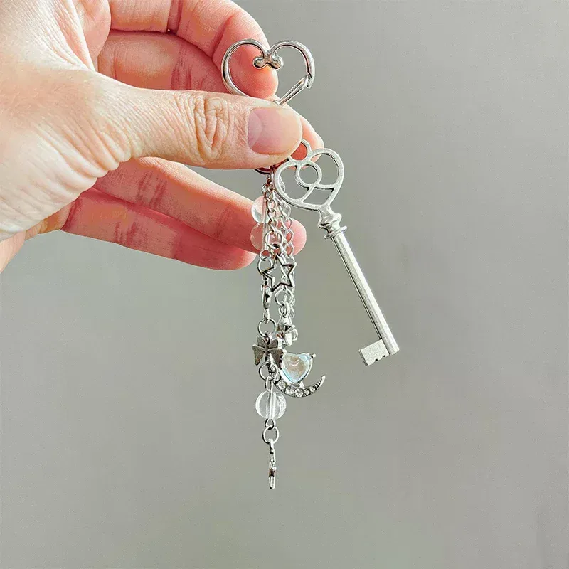 exquis porte-clés breloque sac y2k blue moon, pendentif style ins, bijoux, breloques pour étui de téléphone et écouteurs, accessoires de sac à dos, cadeau