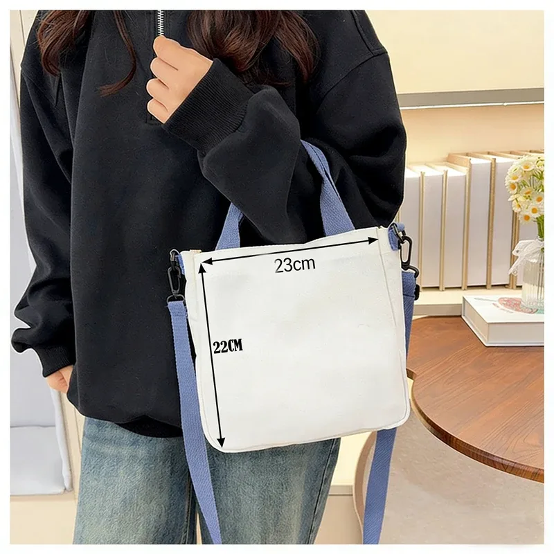 Sac à bandoulière en toile pour femmes, sacs à bandoulière esthétiques pour filles, sacs à main fourre-tout à la mode pour adolescents, garçons et filles, cadeau