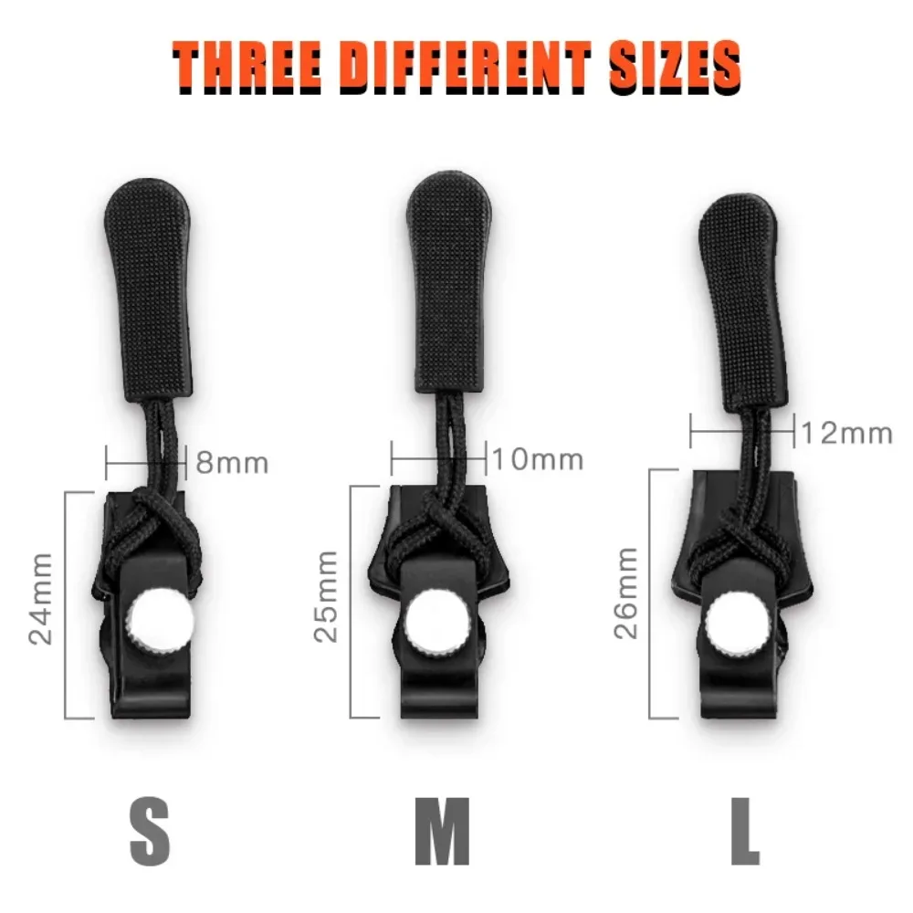 kit de réparation de fermeture éclair durable, 3 tailles différentes, tête de fermeture éclair parfaite, outils de couture, remplacement de la mauvaise construction, extracteur de fermeture éclair instantané