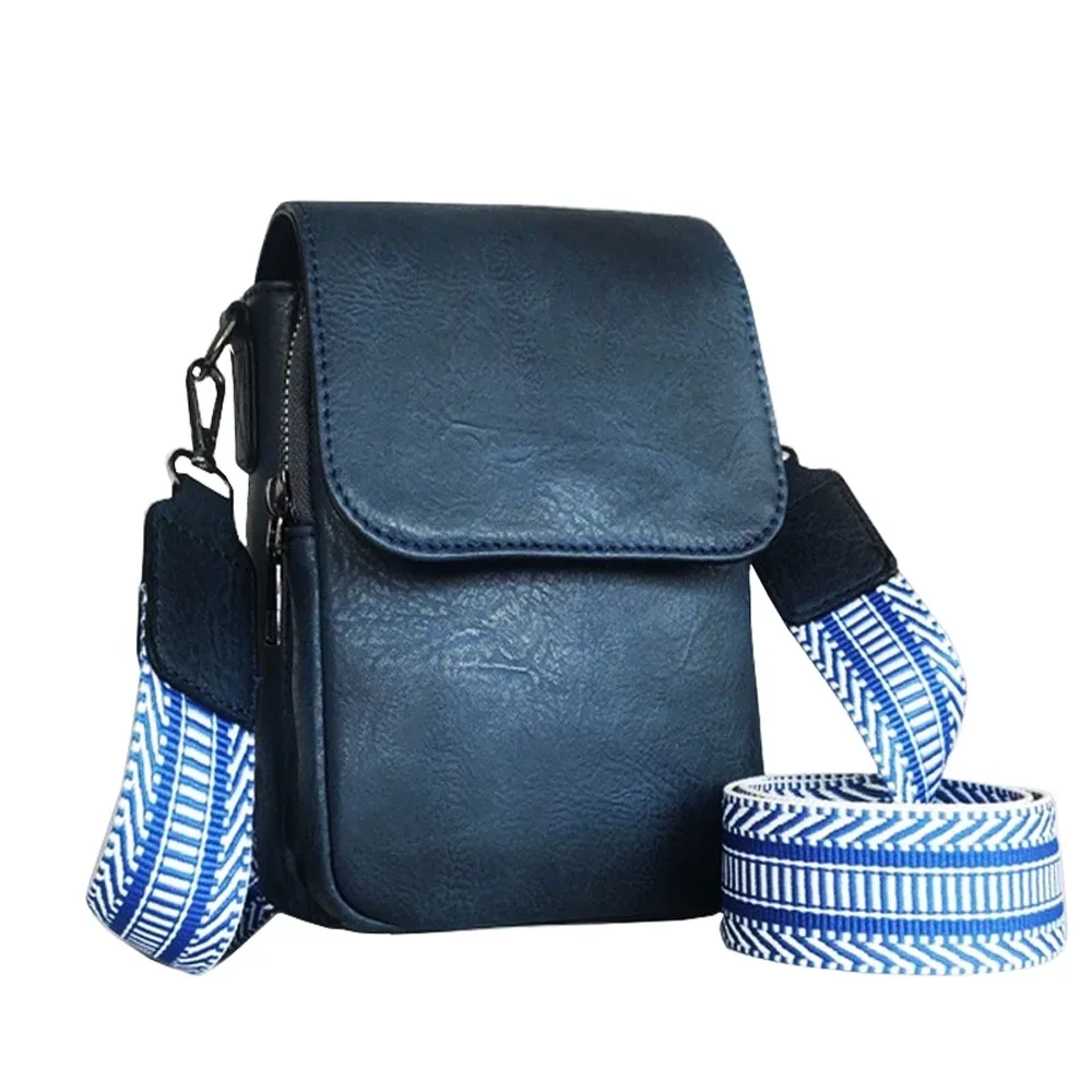 sac à bandoulière rétro en cuir pu pour femmes, large bandoulière simple avec couvercle, petit sac carré à la mode, nouvelle collection