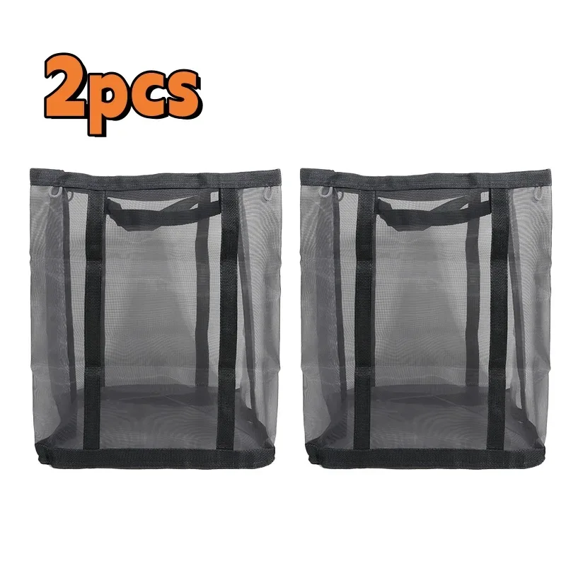 panier à linge en maille de nylon, sac de rangement pliable pour vêtements sales, adapté à la chambre à coucher et à la salle de bains, panier à linge portable indépendant
