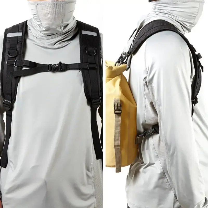 sangles d'épaule réglables pour sac à dos avec bandes réfléchissantes et boucle de poitrine antidérapante pour la randonnée, les trajets quotidiens, l'école et les activités de plein air