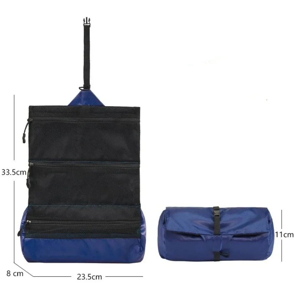 trousse de toilette pliable portable de grande capacité, sac de lavage étanche pour voyage d'affaires, sac à cosmétiques de voyage