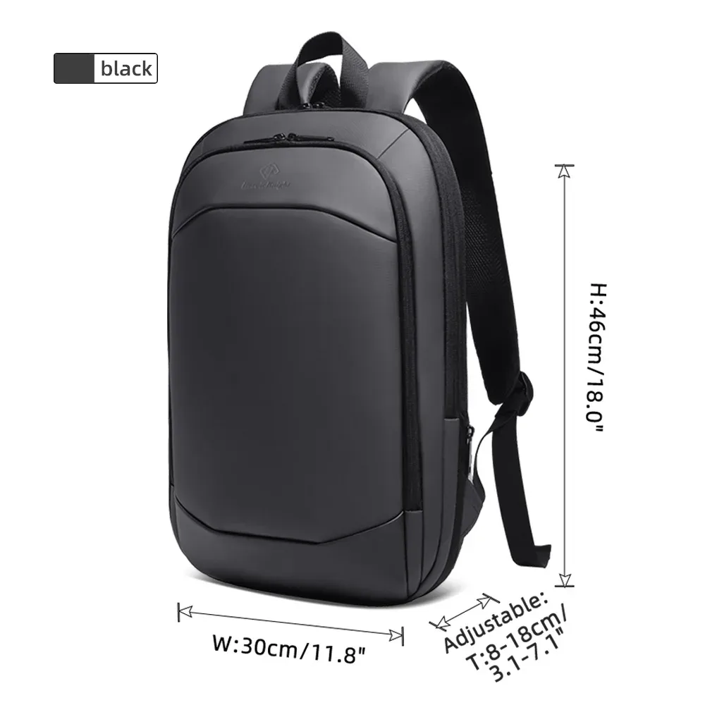 heroic knight – sac à dos de voyage extensible, fin, pour hommes d'affaires, sac pour ordinateur portable de 15.6 pouces, léger, simple, étanche, pour le bureau et l'université