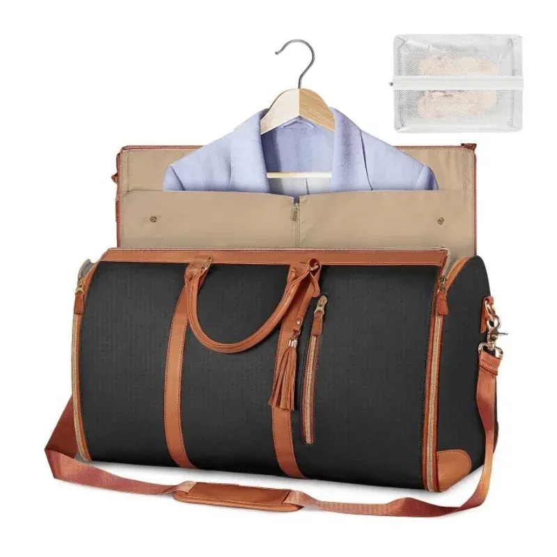sac de voyage convertible 2-en-1 buylor, sac de rangement pliable pour vêtements, sac transformable pour homme et femme, sac à dos bandoulière