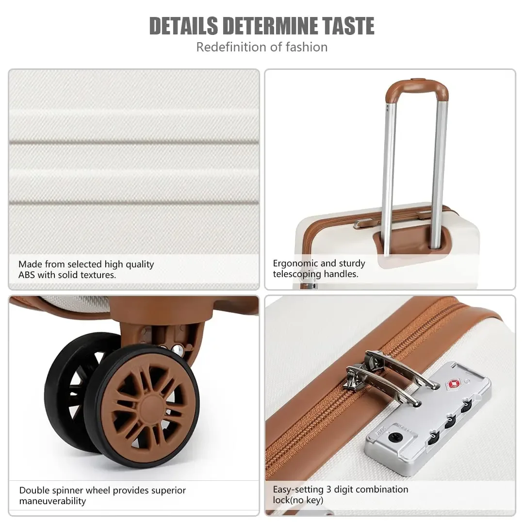 kono 4 pièces coffre dur coffre ensemble léger abs roues jumelles chariots tsa serrure valise ensemble s-m-l-xl
