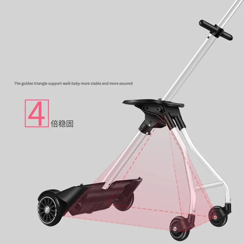 nouvelle conception : valise trottinette créative pour enfants, bagage cabine, sac de voyage, skateboard à roulettes