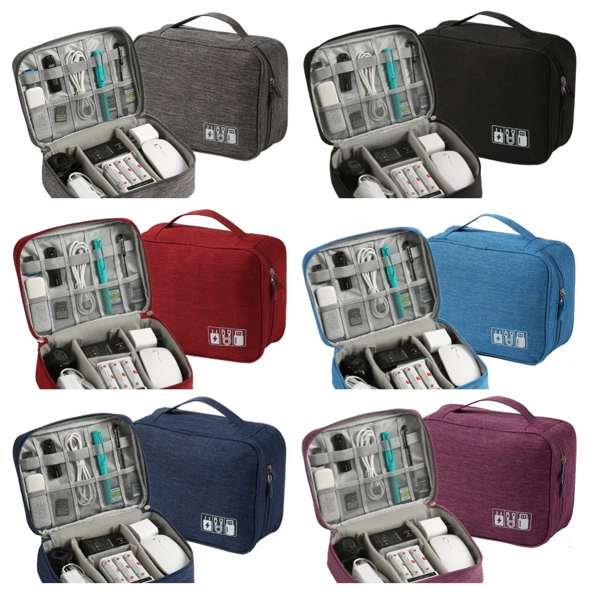 sac de rangement pour câbles, étanche, organiseur électronique numérique, sac de rangement portable pour câbles usb, chargeurs et prises, organiseur de câbles de voyage