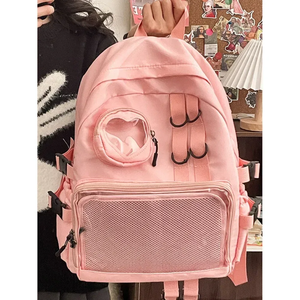 sac d'école style collage pour adolescente itabag kawaii sac à dos transparent amour coeur jk sac à dos femmes nouveau 2026 pochette d'ordinateur