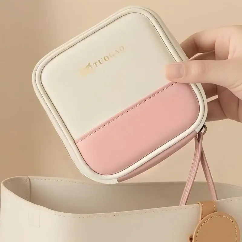 sac à cosmétiques de voyage, mini sac de rangement de rouge à lèvres cosmétique étanche portable, pochette multifonctionnelle
