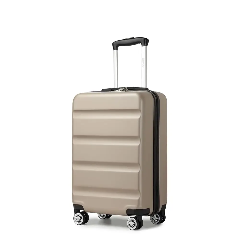 valise à main kono-étui rigide léger avec serrure tsa et 4 roues spinner, cabine (55/65/75 cm)