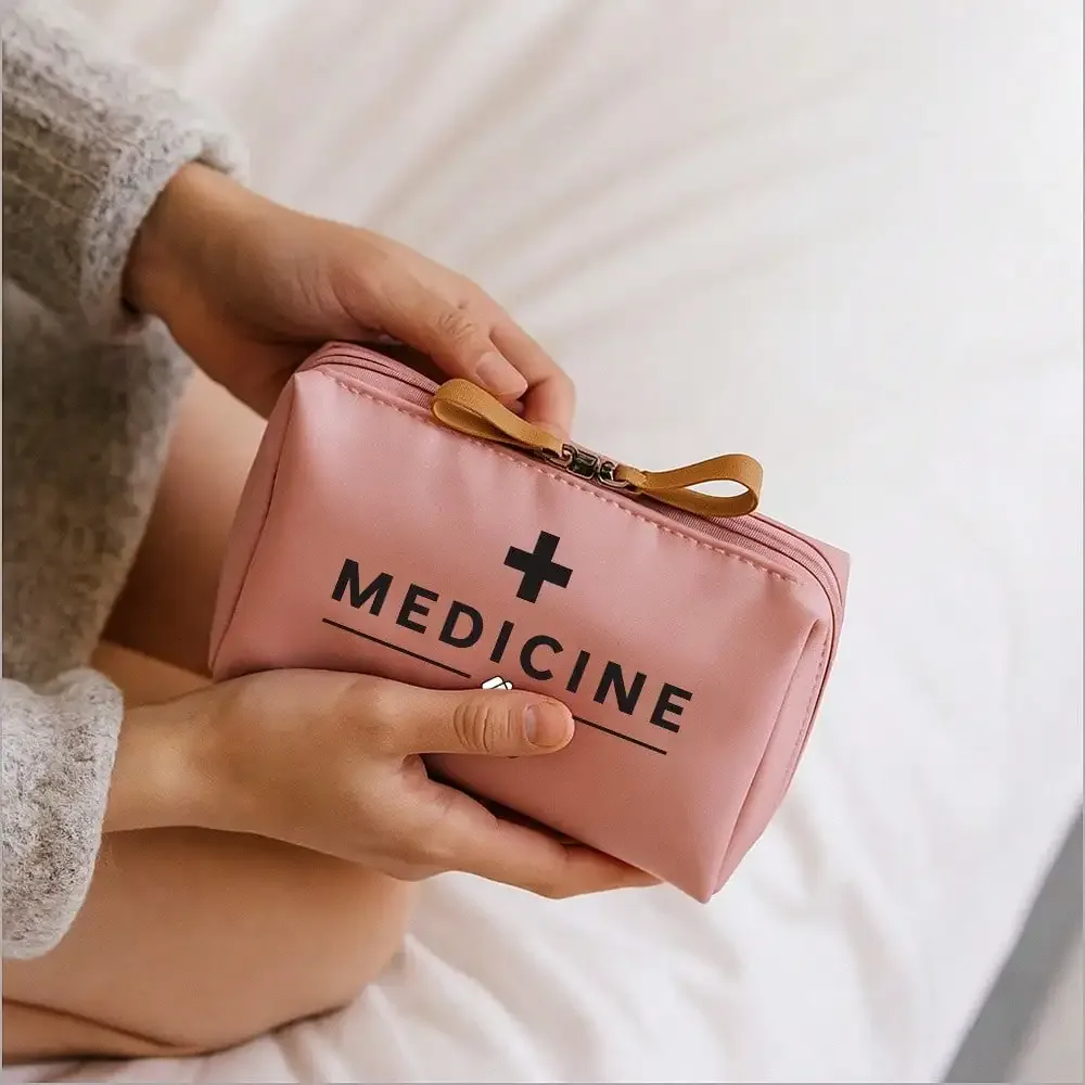 trousse médicale de premiers secours portable, voyage camping en plein air, sac de rangement de médicaments d'urgence, mini pochette edc de voyage, étui à pilules organisateur