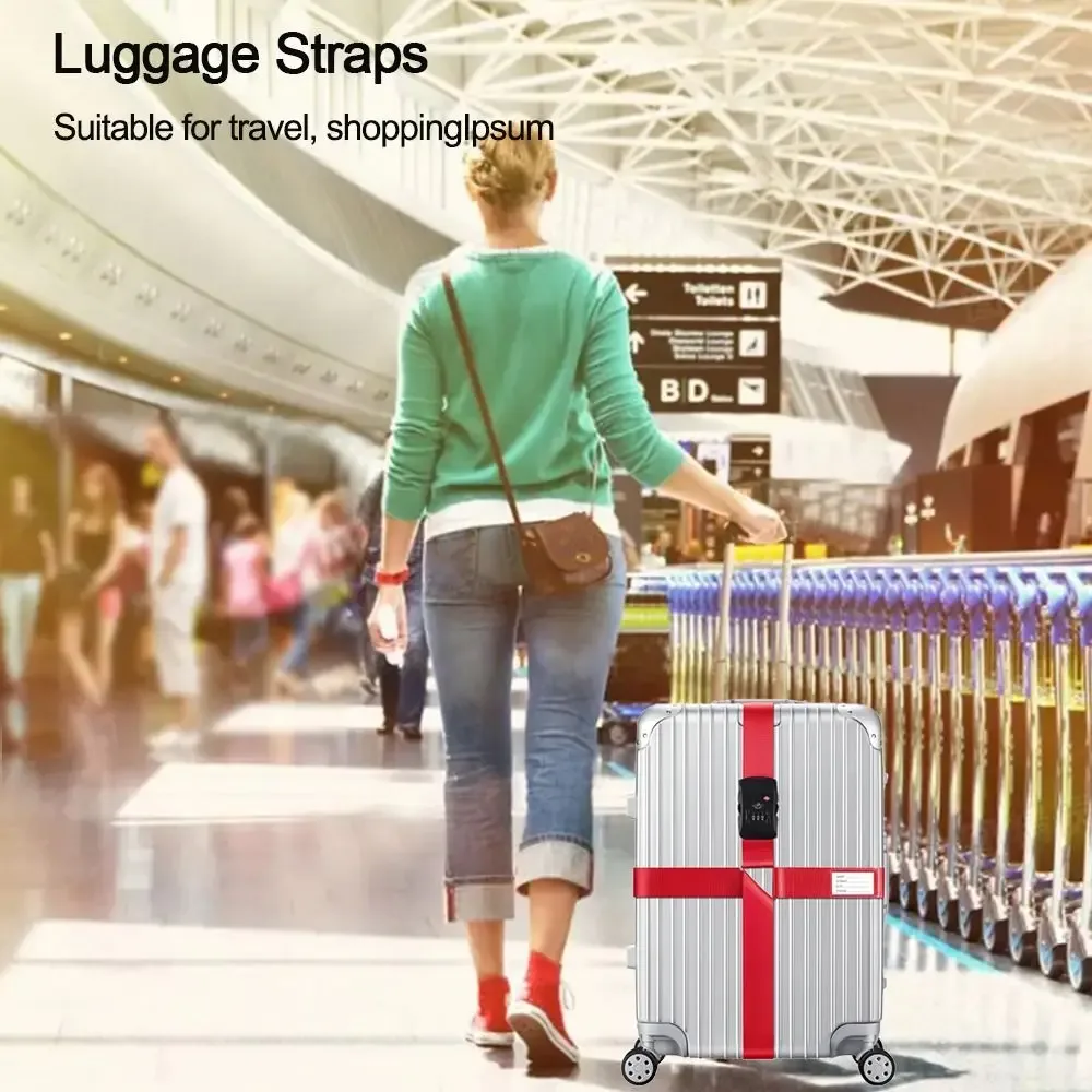 sangles de corde réglables pour valise de voyage, sangles tsa, mot de passe, peintures, serrure, ceinture croisée, accessoires
