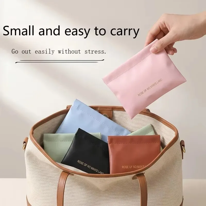 mini sac de rangement pour shrapnel, 1 pièce, fermeture automatique, sac de rangement, porte-monnaie, sac à cosmétiques, sac de voyage portable, cadeau pour fille