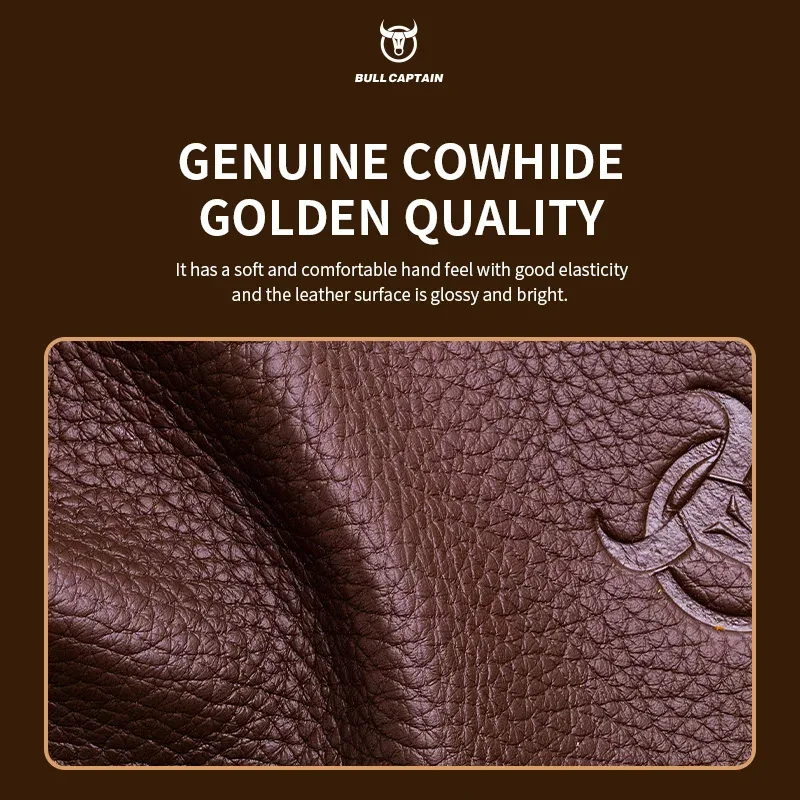 sac à bandoulière en cuir pour homme bullcaptain, multifonctionnel et de grande capacité, sac à bandoulière en cuir de vache, sac à main, sac messager décontracté