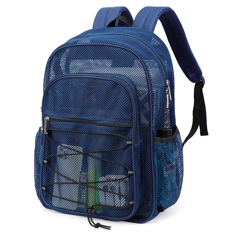 sac à dos d'été pour hommes, sac à deux épaules en maille respirante, cartable de loisirs et de sport pour étudiants, sacs à dos de voyage de grande capacité