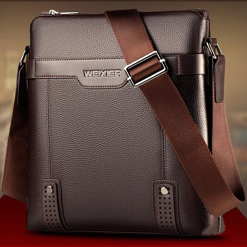 sac à bandoulière pour homme de la marque weixier, sac à dos décontracté en cuir pu vintage, grande capacité, sac messager, sac bandoulière pour homme, sac d'affaires