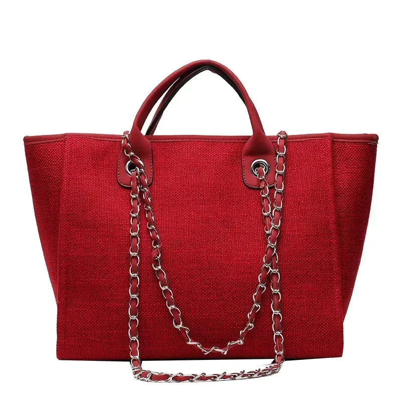 mode maquillage concepteur grandes femmes 2025 nouvelle mode coréenne décontracté grande capacité épaule bandoulière chaîne sac fourre-tout