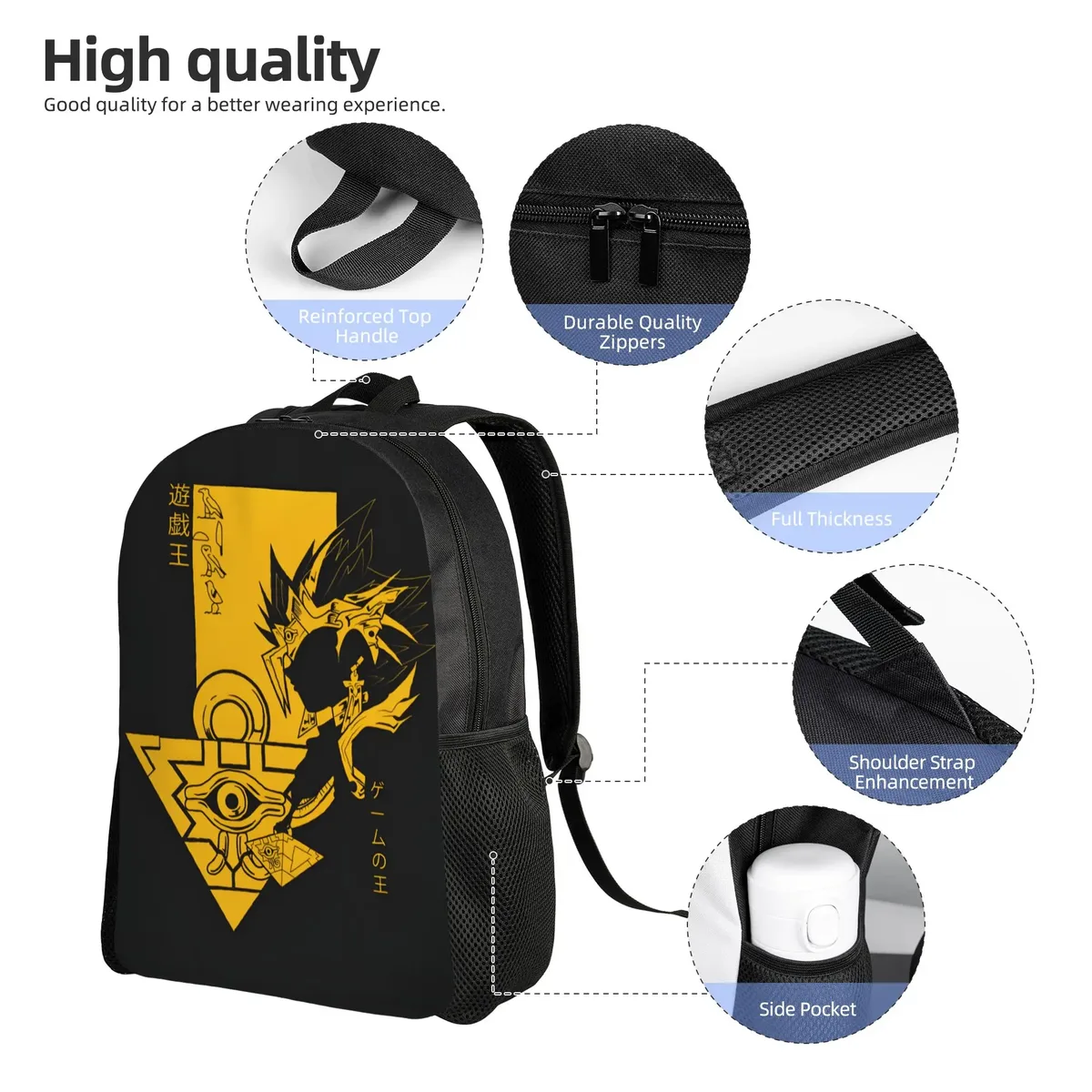 sac à dos 1 pièce yu gi oh! sac de rangement pour la rentrée scolaire lycée anniversaire début de nouvelle année scolaire