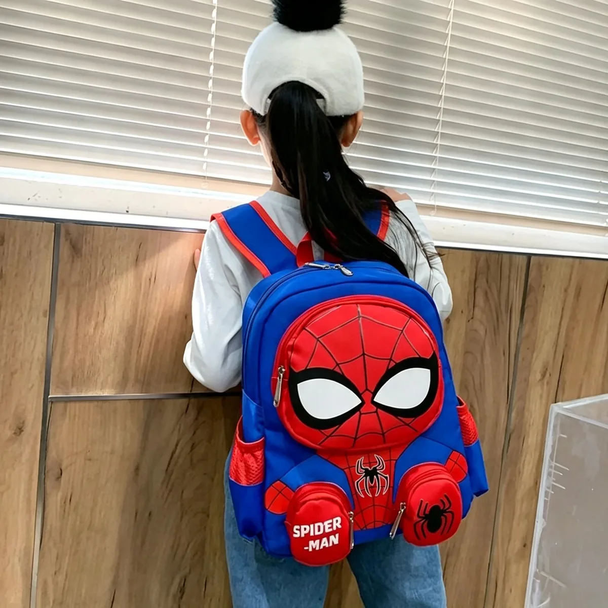 sac à dos pour enfants mesuca 3d little spider, sac d'école de maternelle cartoon supes, sac à dos léger en tissu oxford pour garçons avec petites pochettes à monnaie, sac à dos de voyage quotidien pour enfants, cadeau.