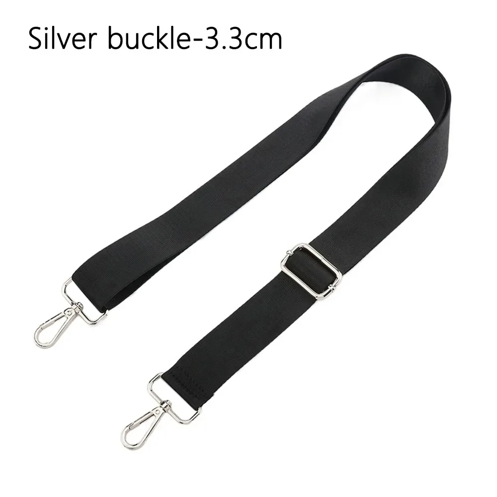 sangle de sac à main en nylon noir pour femme, poignées de remplacement réglables, ceinture amovible, poignée de sac messager, largeur de 3.8cm