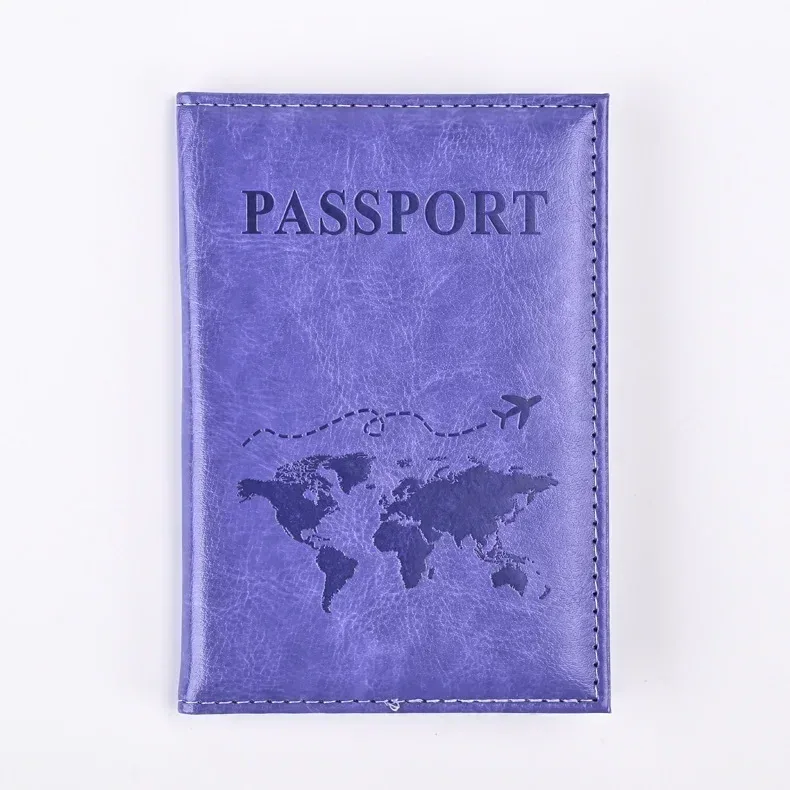 couvertures de passeport pour femmes et hommes, porte-passeport avec lettres imprimées, clips pour billets de vol, porte-carte de crédit bancaire, organisateur de voyage pour passeport