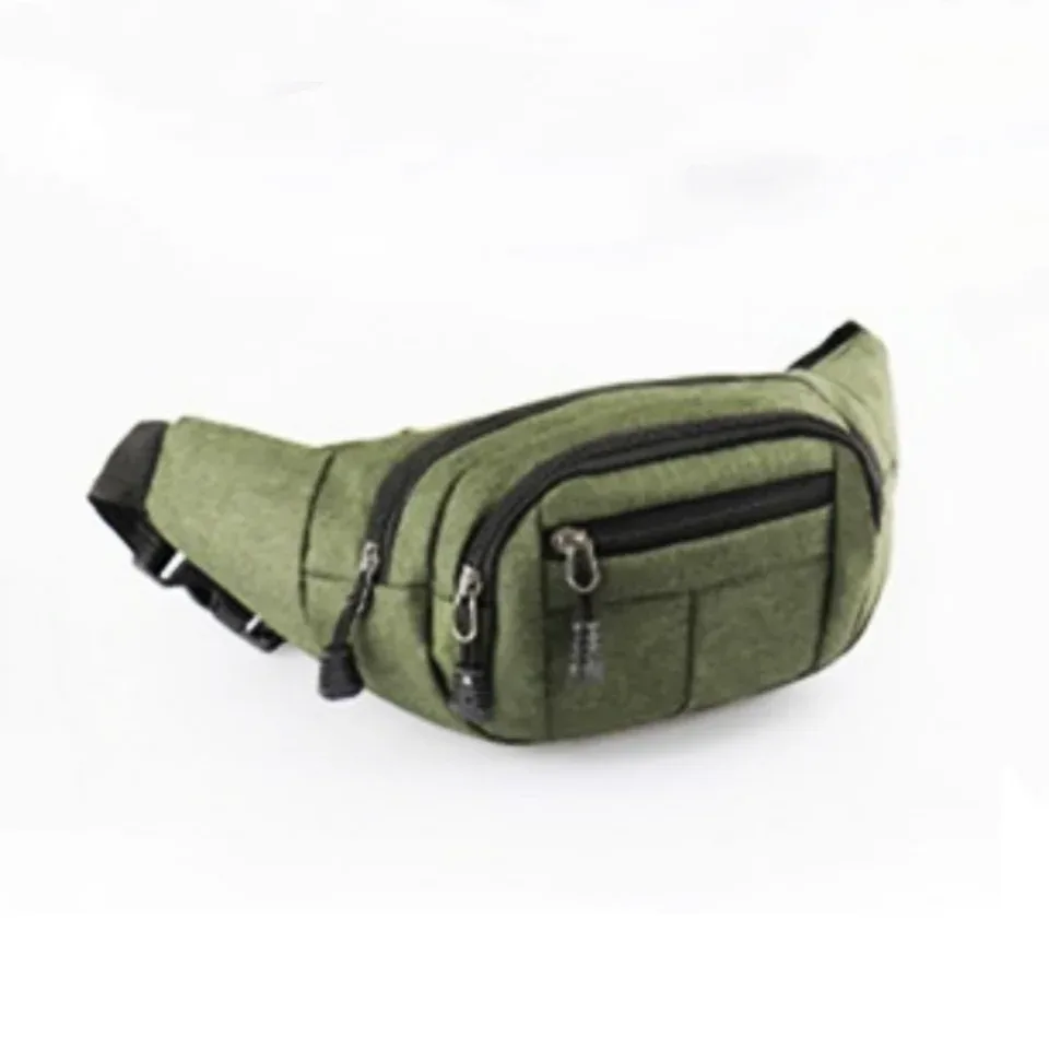 sac de poitrine étanche pour hommes, sac de sport de plein air, pochette en toile, sac de taille de style coréen, pochette banane à bandoulière