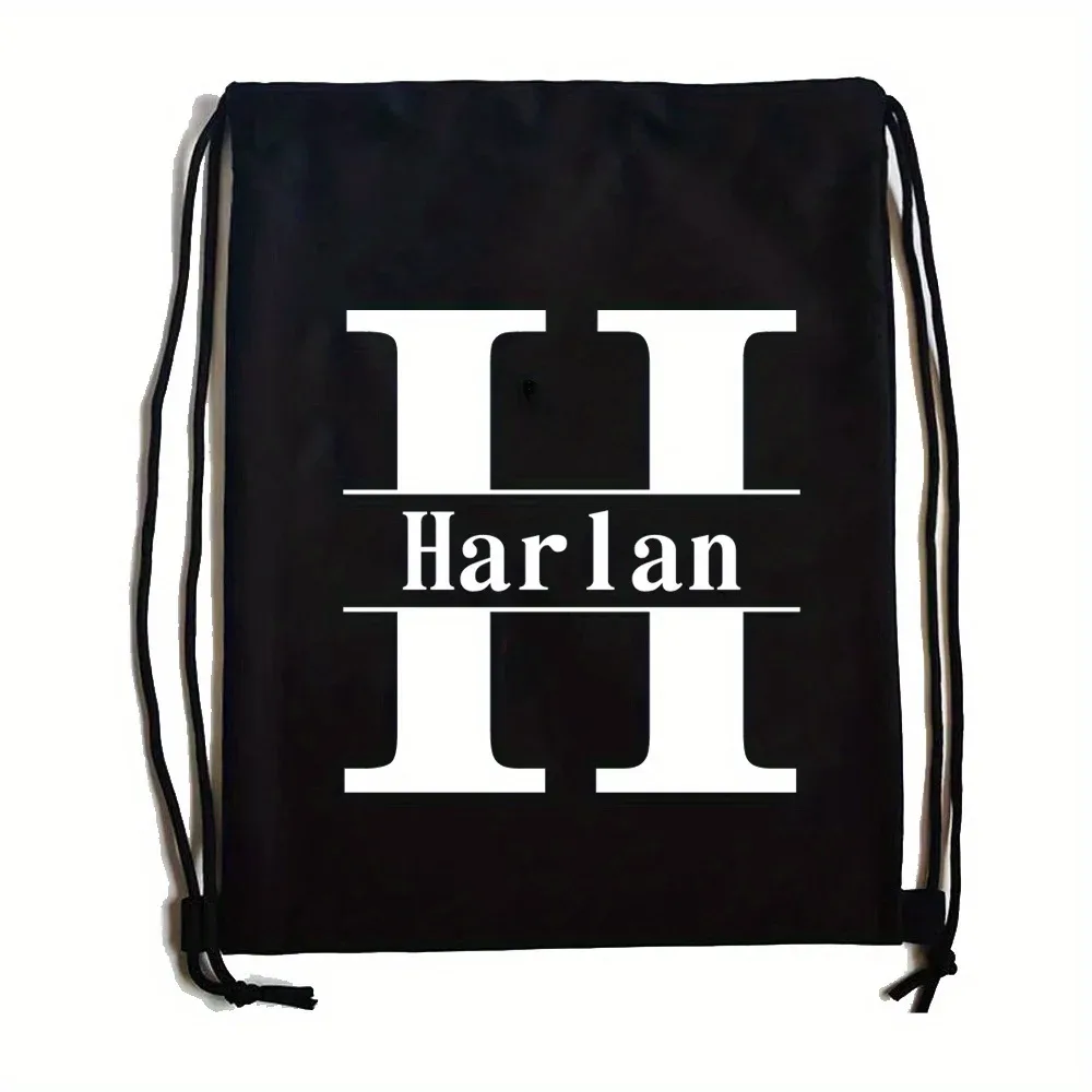 sac à dos à cordon personnalisé avec nom, sac de sport à double épaule, sac personnalisé avec initiales, sac portable pour randonnée et camping en plein air