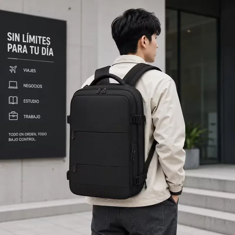 sac à dos de voyage pour cabine d'avion 45×30×20 cm, bagage à main de grande capacité, compartiment à chaussures, poches organisatrices et espace pour ordinateur portable de 15,6 pouces