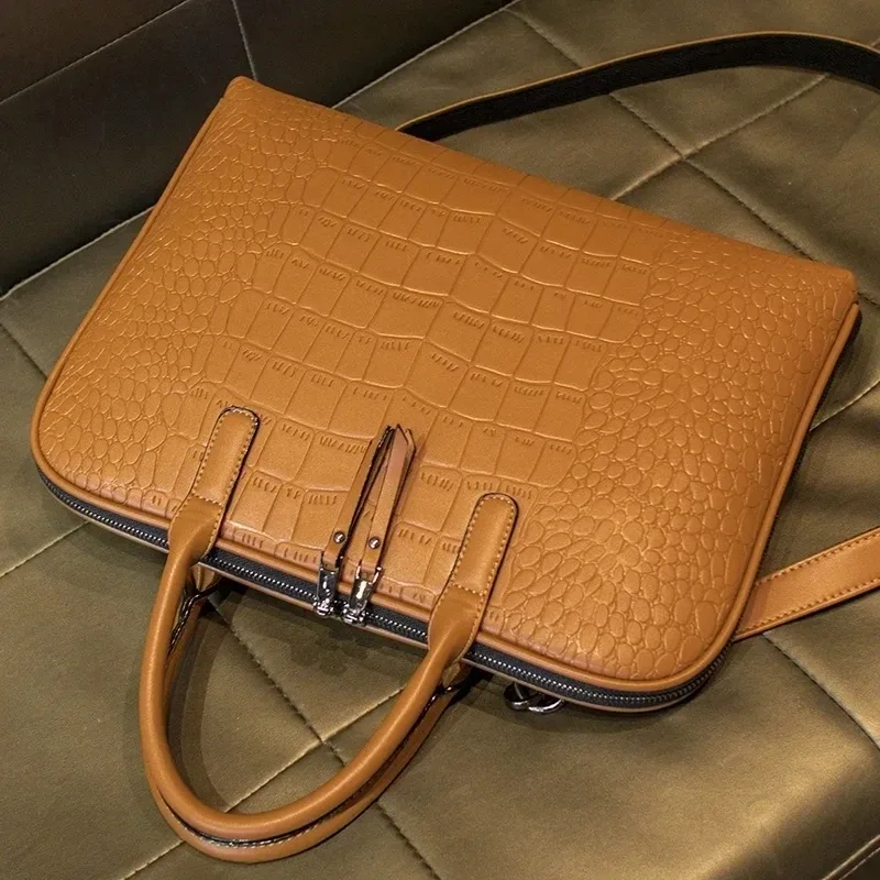 porte-documents d'affaires personnalisé, nouveau style, sac à main adapté pour ordinateur portable 13/14/15 pouces, sac diagonale à bandoulière pour documents d'assurance