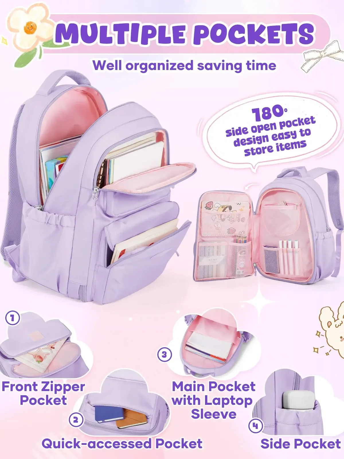 cartable de maternelle sac à bandoulière fille garçon bookbag enfants voyage sac à dos enfant sac à dos, adolescents collège lycée sac à dos